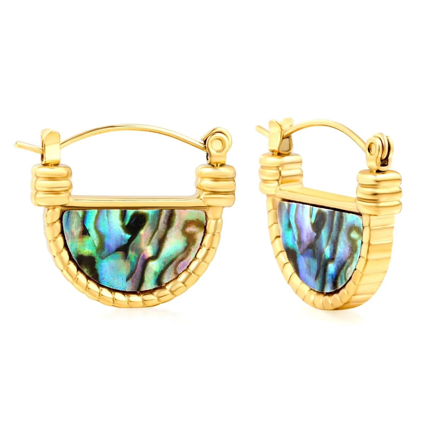 Bulk Stainless Steel Abalone Shell Hoops | Natural Inlay Supplier