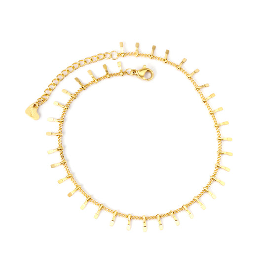 bar pendant anklet linear
