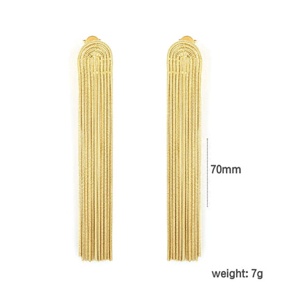 Wholesale Stainless Steel Tassel Earrings | 70mm Snake Chain Bulk