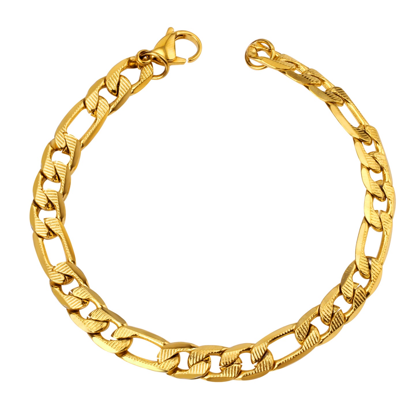 Wholesale 18K Gold Plated Cubic Link Chain Bracelets