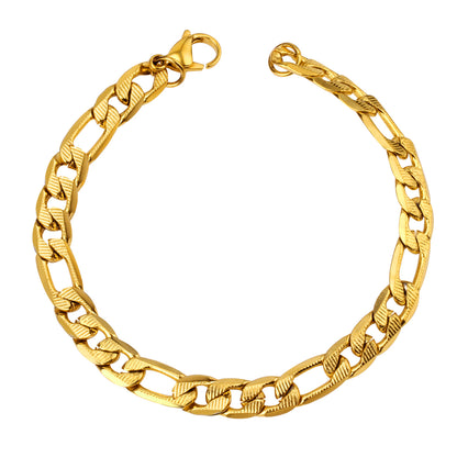 Wholesale 18K Gold Plated Cubic Link Chain Bracelets