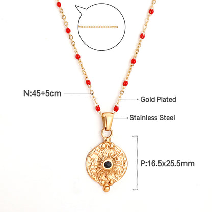 black-red-contrast-necklace-hypoallergenic