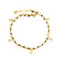 black bead star anklet luxe
