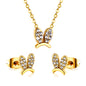 bunny ear cz jewelry gold