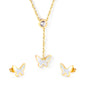 butterfly cz jewelry layered