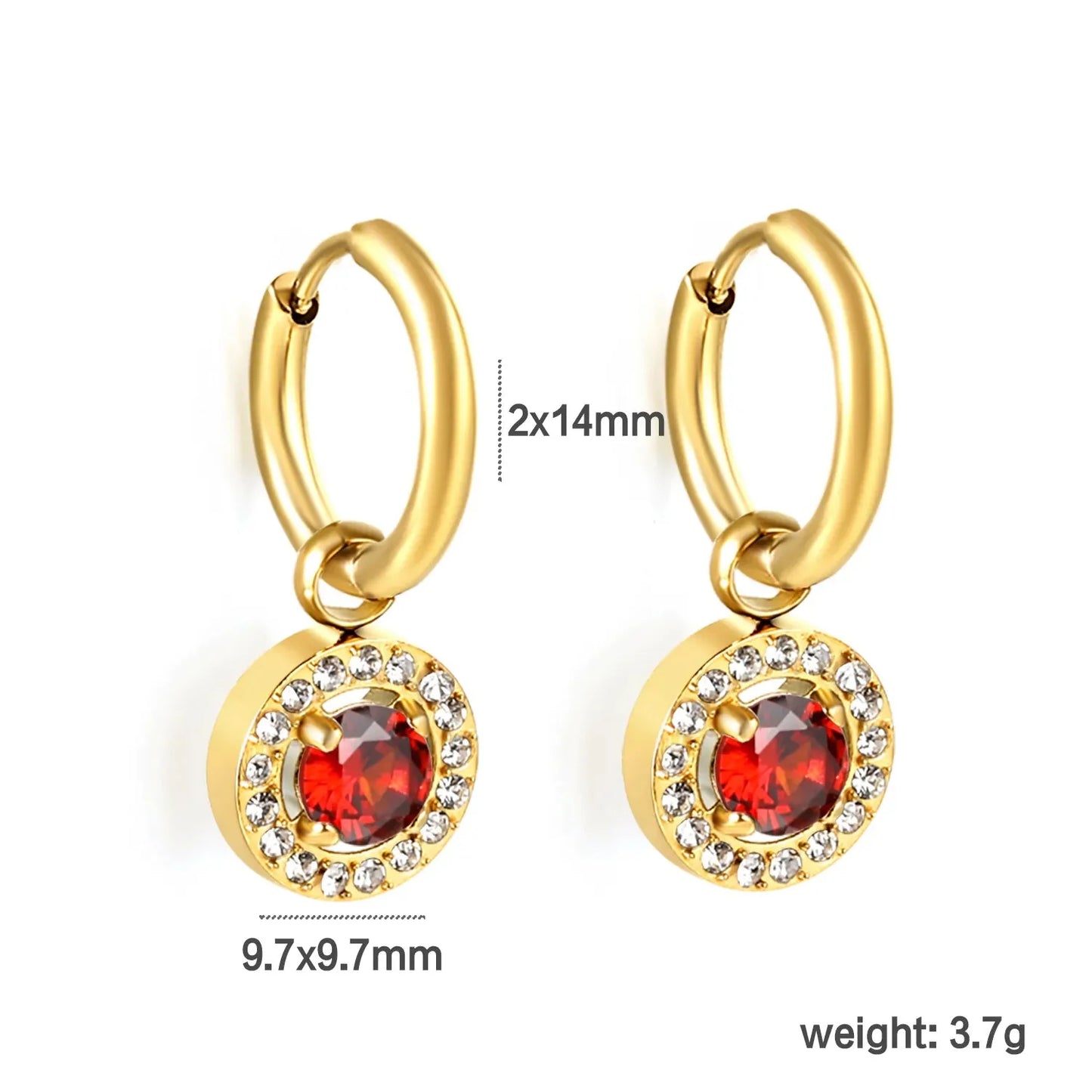 Hypoallergenic 304L Stainless Steel Zircon Earrings | Everyday Luxury