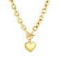 Wholesale Heavyweight Chunky Cable Chain Toggle Clasp Heart Necklace