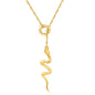 Snake Pendant Circle Slider Lariat Y-Necklace Stainless Steel