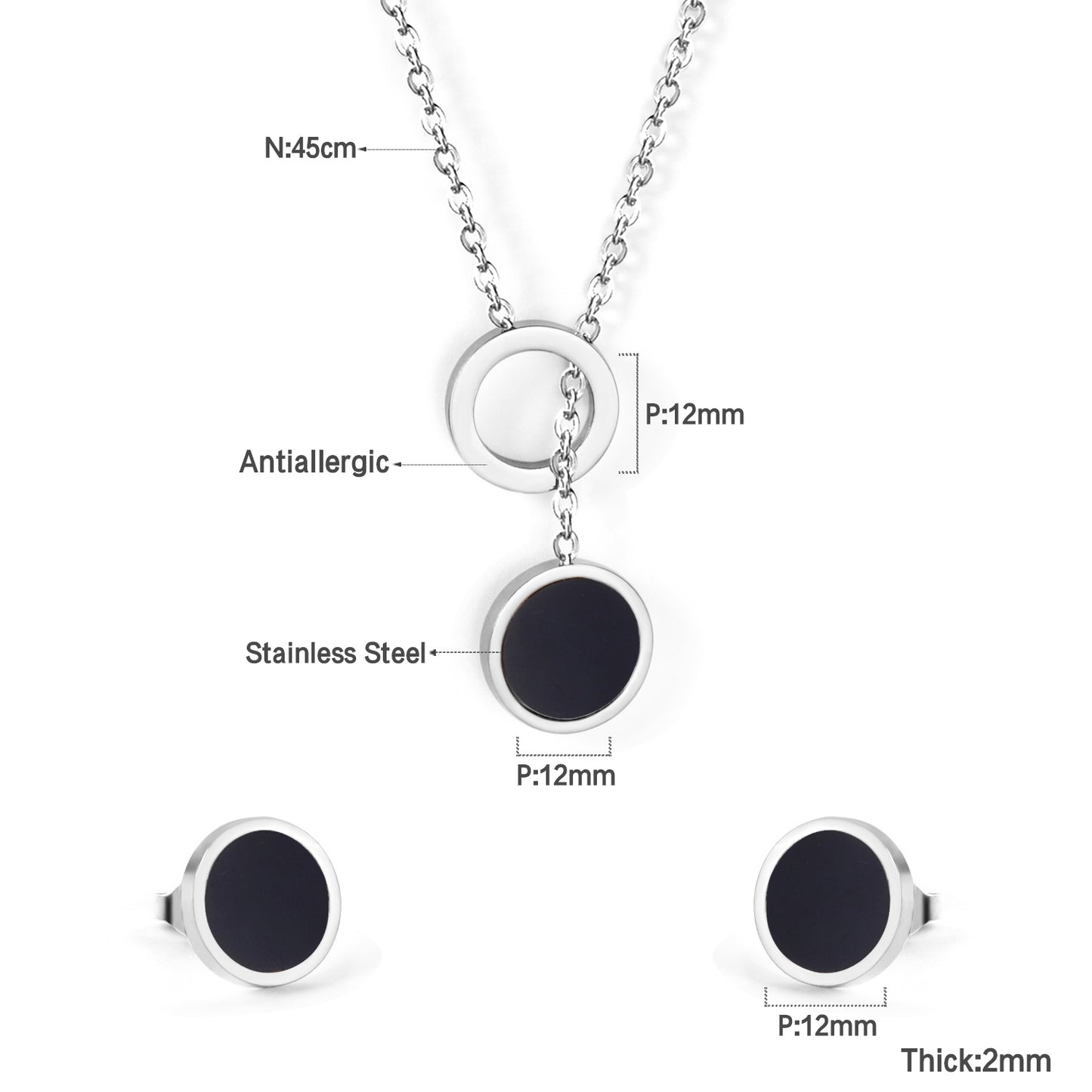 circle pendant size chart-black-steel