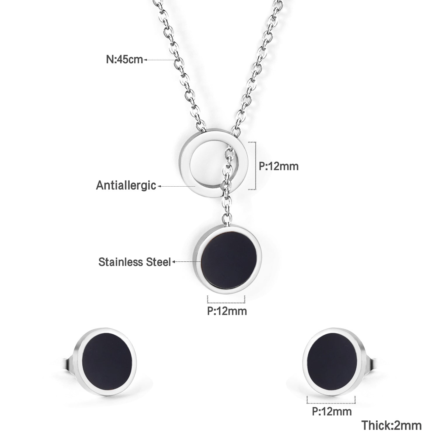 circle pendant size chart-black-steel