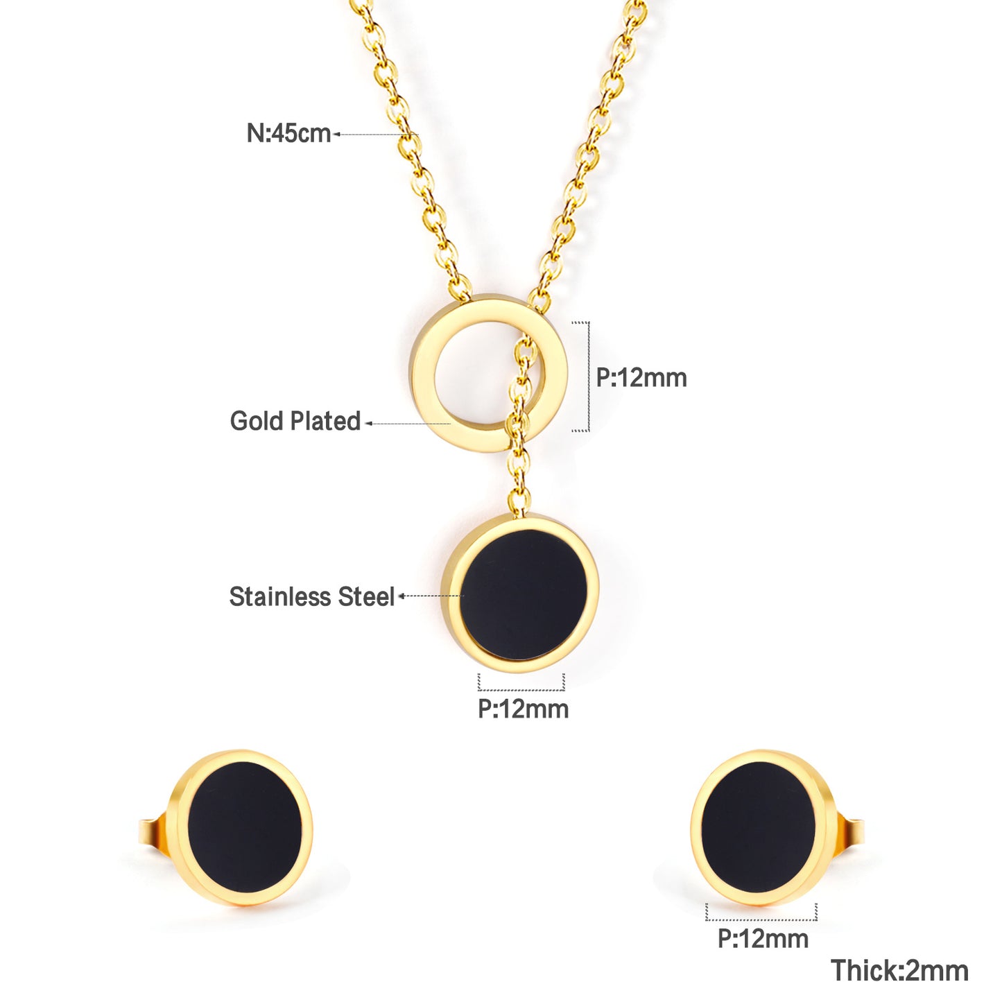 circle pendant size chart-black