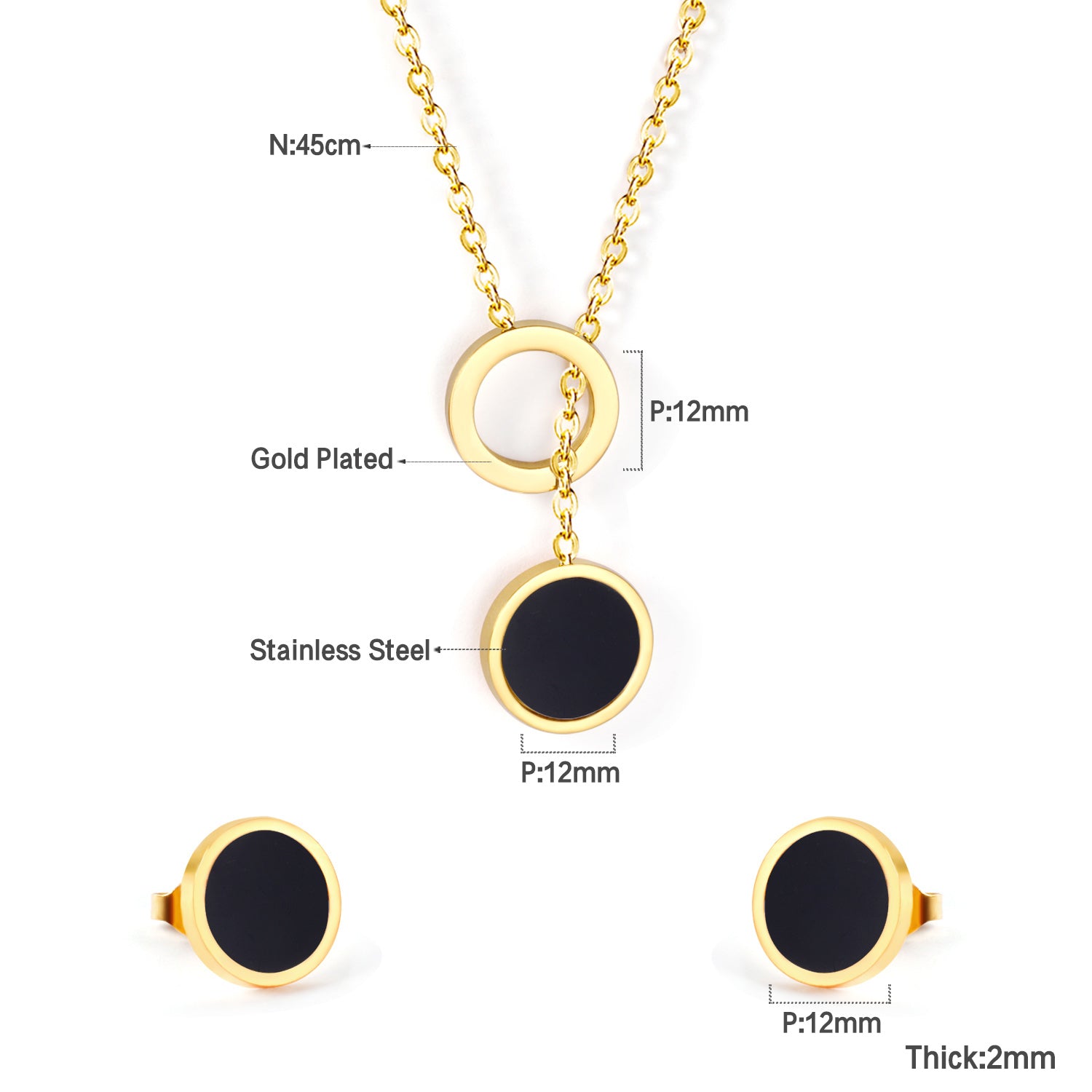 circle pendant size chart-black
