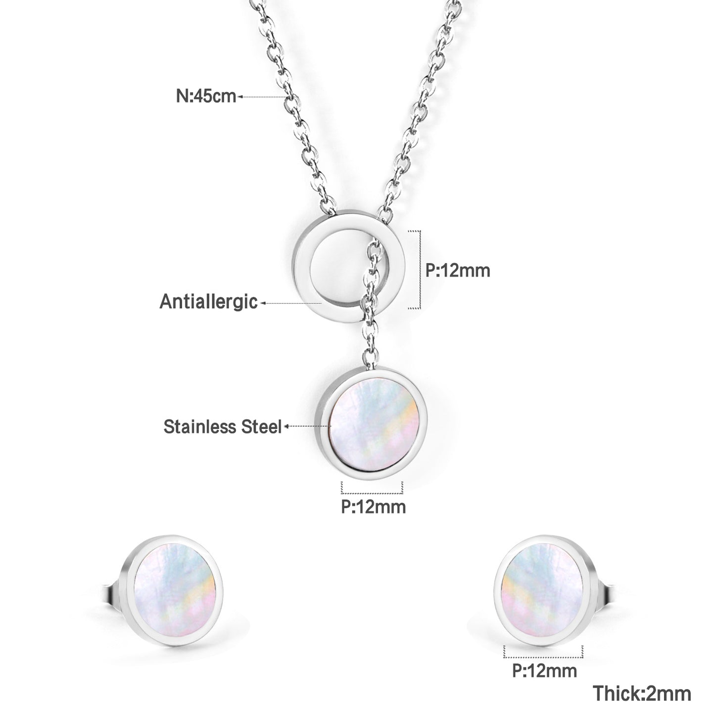 circle pendant size chart-steel
