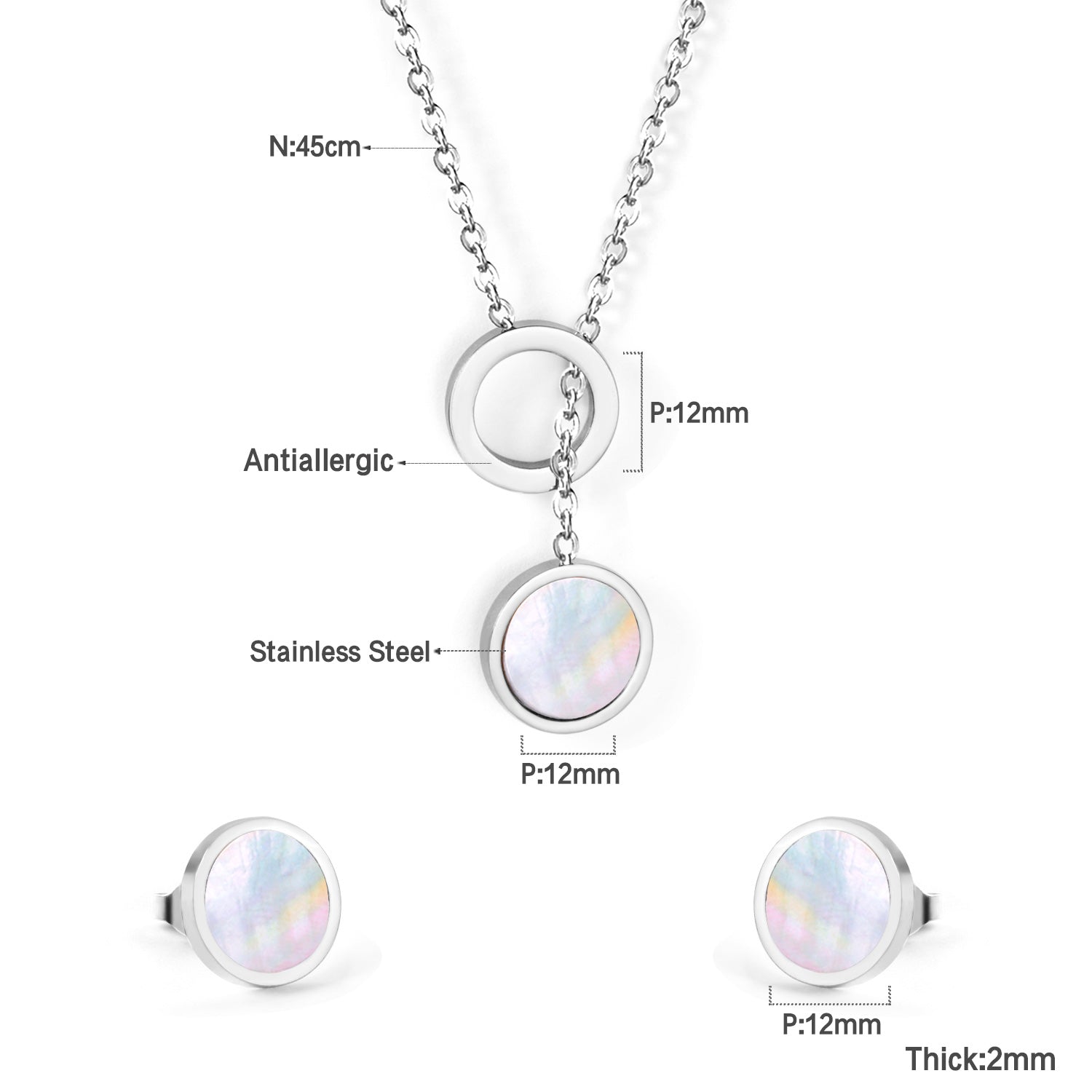 circle pendant size chart-steel