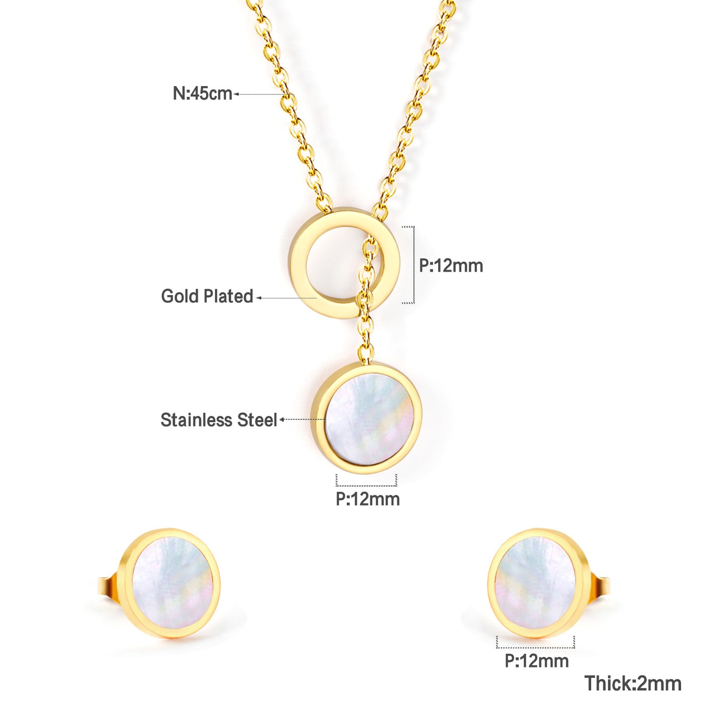 circle pendant size chart