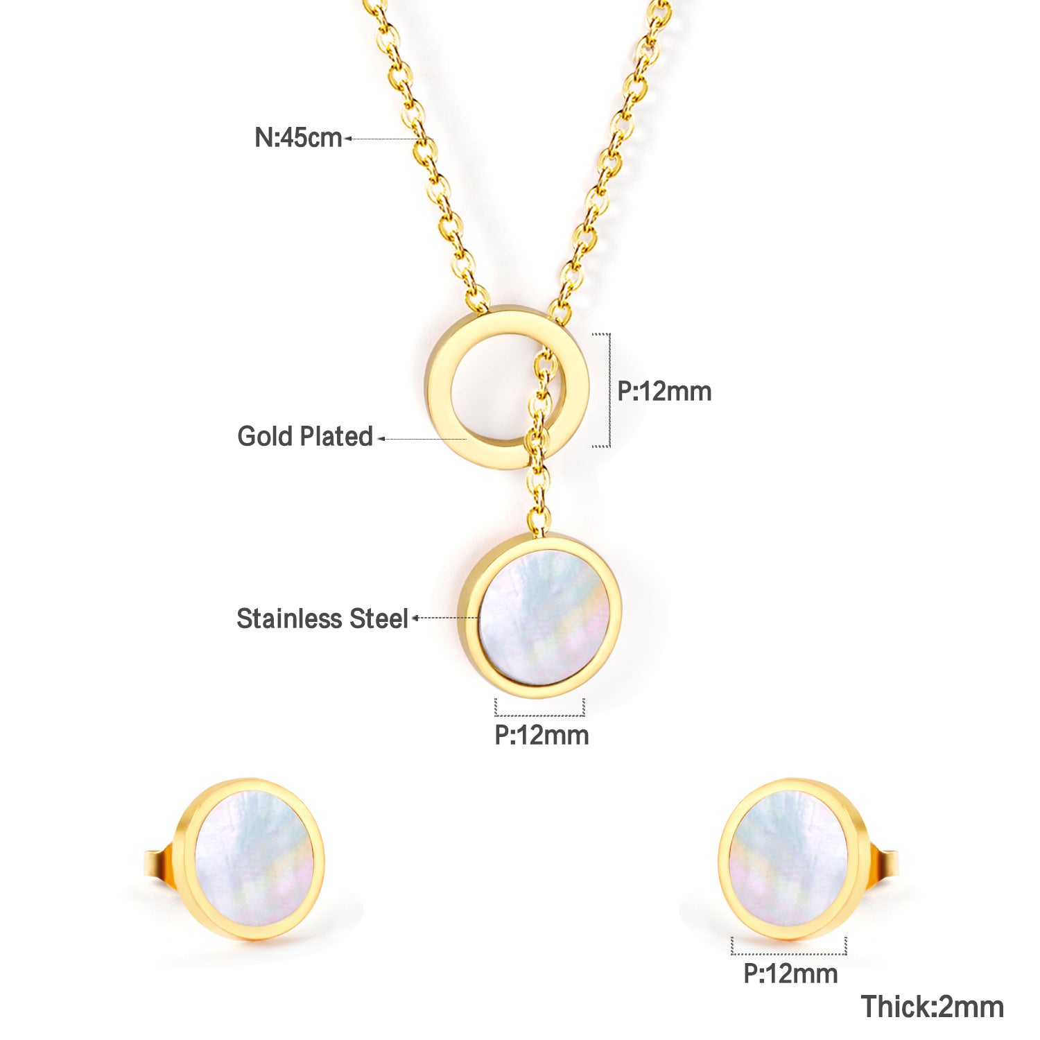 circle pendant size chart