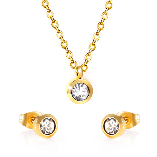 cz circle gold frame jewelry