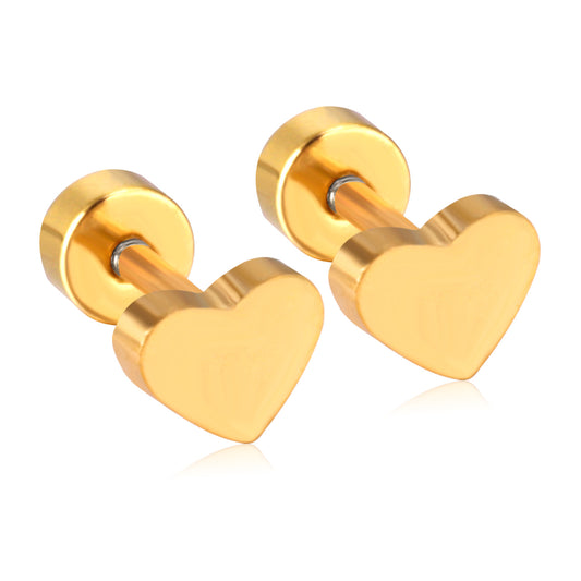 Wholesale Multicolor Heart Shaped Stud Earrings