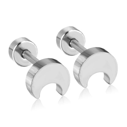 Wholesale Gold Moon Stud Earrings Celestial Mystique