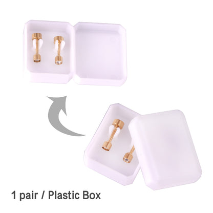 Wholesale Golden Stud Earrings with Multicolored Gemstones