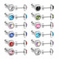 Wholesale Golden Stud Earrings with Various Colored Gemstones
