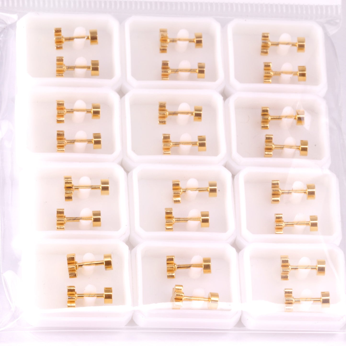 Wholesale Gold Floral Stud Earrings Blossom Romance