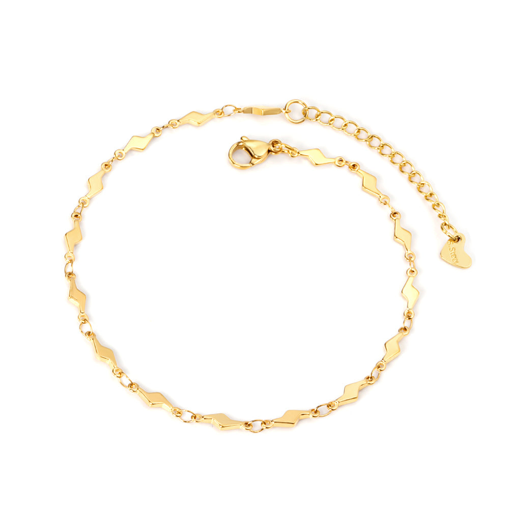 diamond pattern anklet textured