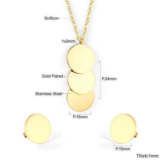 disc pendant size chart
