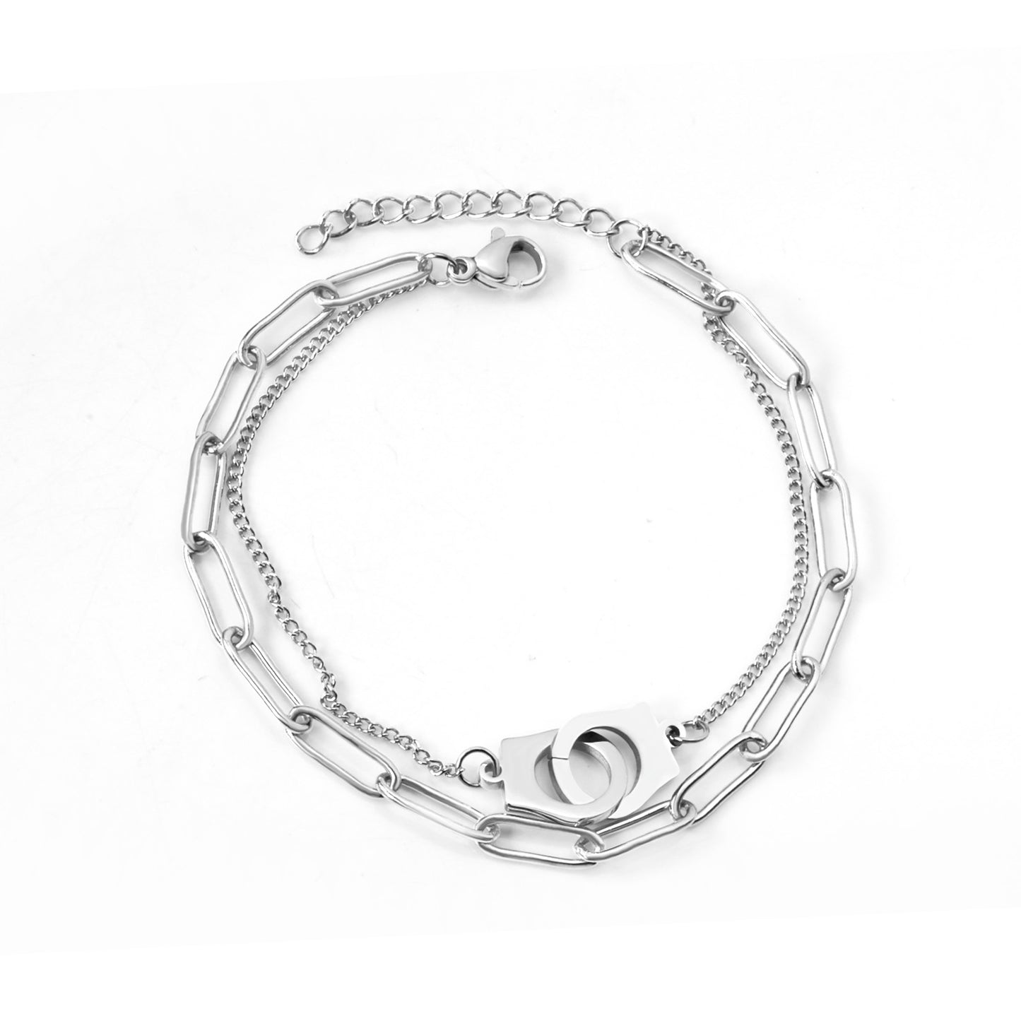 double-square-chain-bracelet-recycled-metal-silver