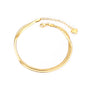 double snake chain anklet gold
