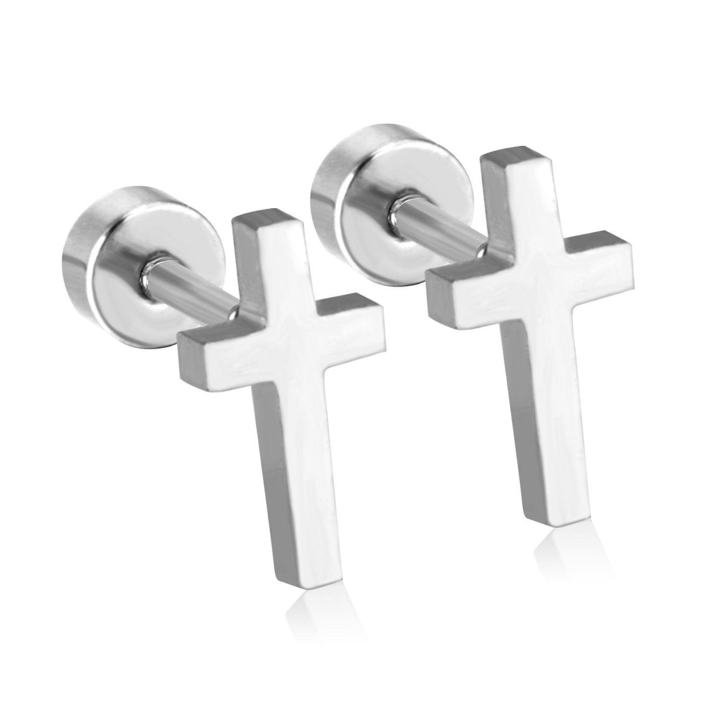 Bulk Gold Cross Stud Earrings Classic Symbolism