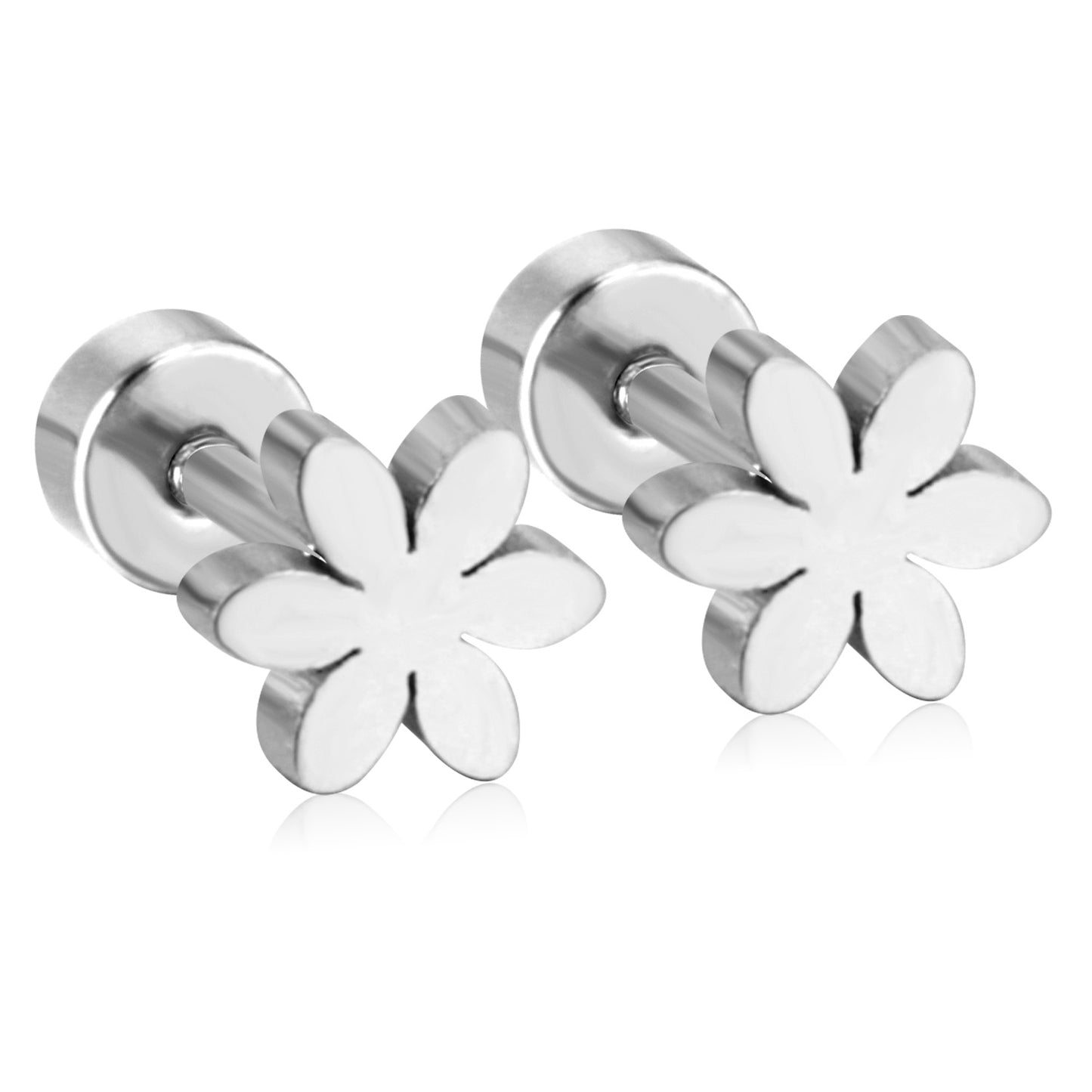 Wholesale Gold Floral Stud Earrings Blossom Romance