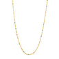 Exotic Colorful Gemstone Fine Chain Necklace Stainless Steel Waterproof