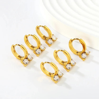 Waterproof Stainless Steel Bowknot Earrings | 3PCS Heart Jewelry Set