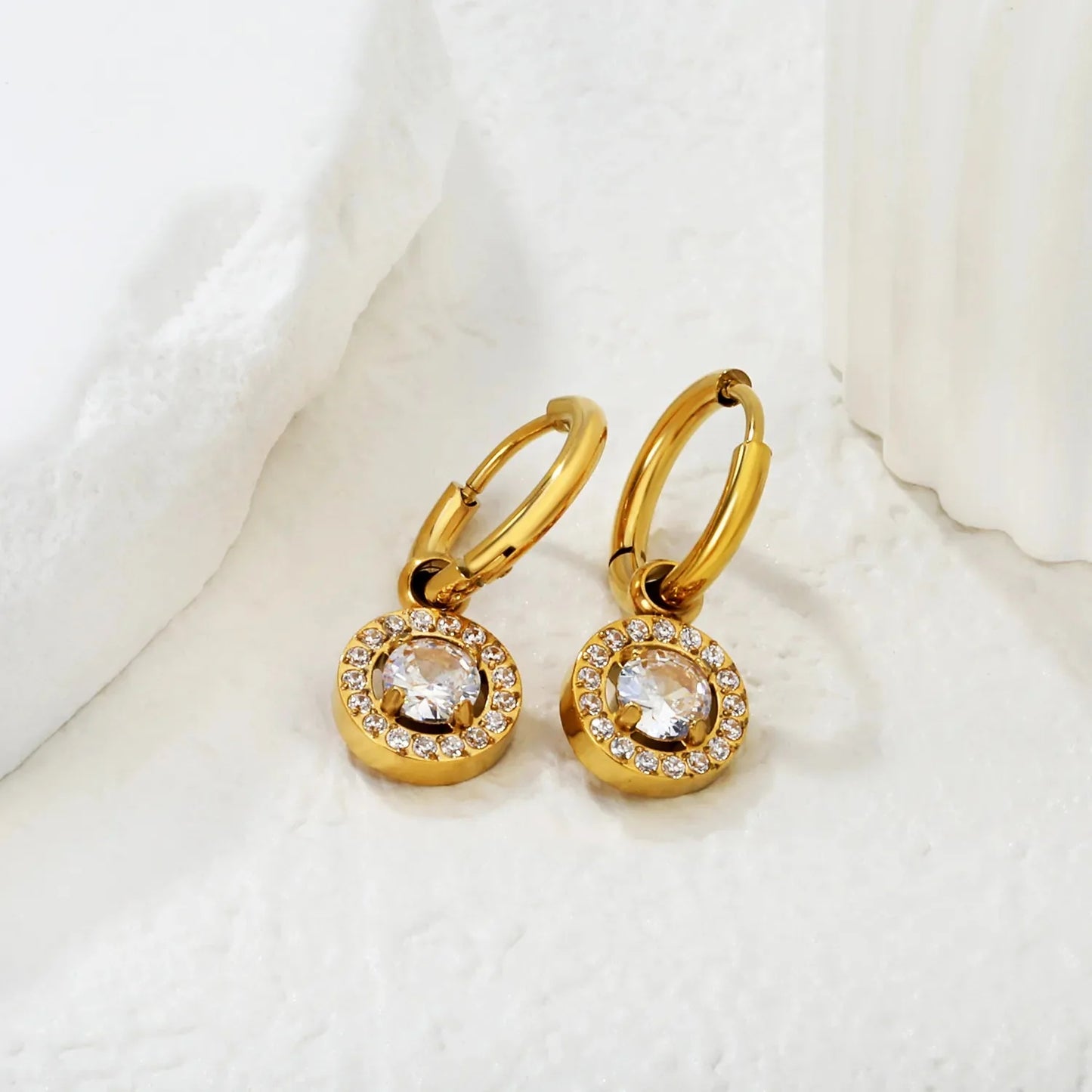 Hypoallergenic 304L Stainless Steel Zircon Earrings | Everyday Luxury