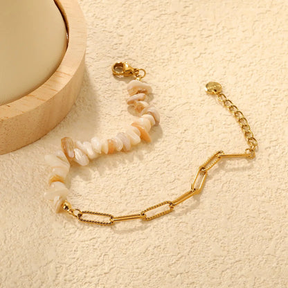 304L Stainless Steel Spliced Stone Bracelet Manufacturer Supply