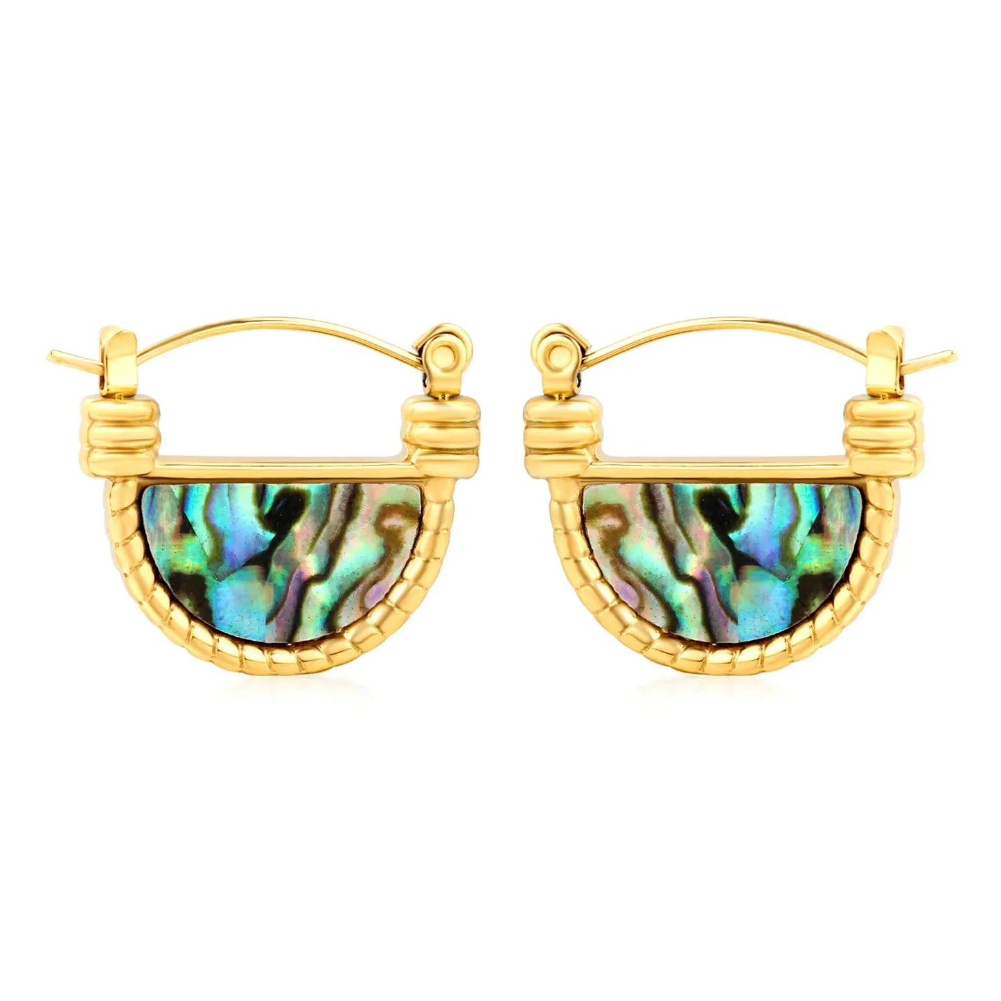 Bulk Stainless Steel Abalone Shell Hoops | Natural Inlay Supplier