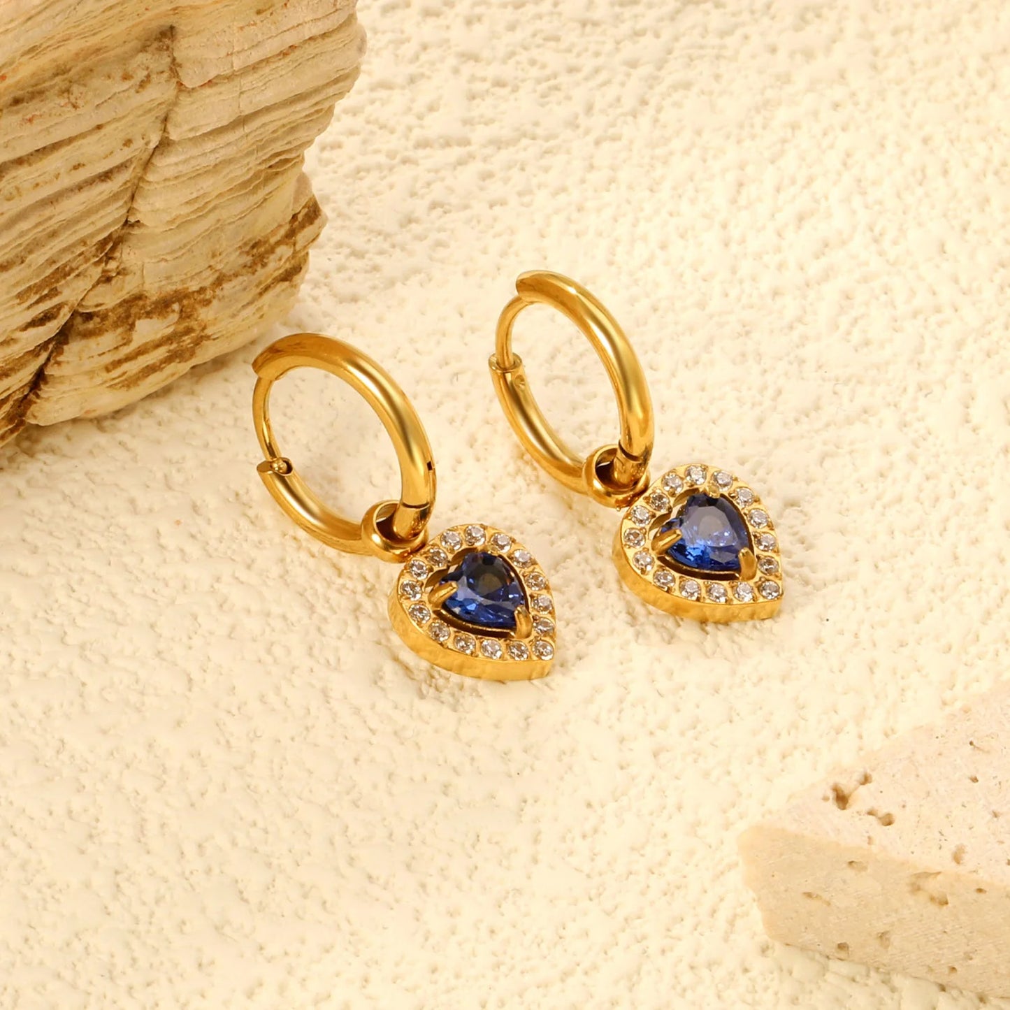 Bulk 304L Stainless Steel Heart Halo Hoops | Romantic Jewelry Factory