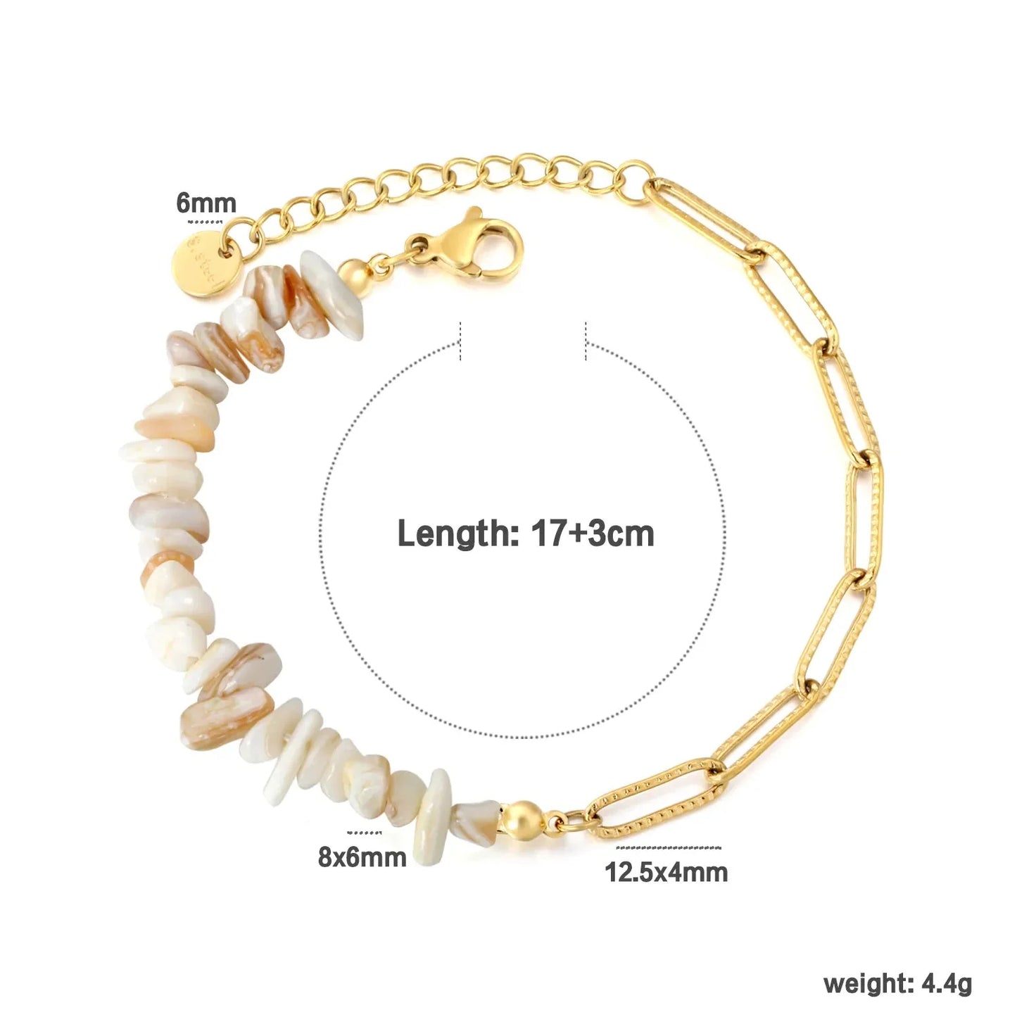 304L Stainless Steel Spliced Stone Bracelet Manufacturer Supply