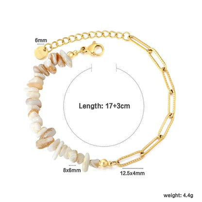 304L Stainless Steel Spliced Stone Bracelet Manufacturer Supply
