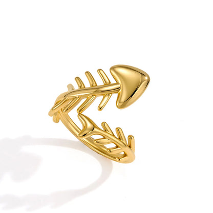Express Your Boho Spirit with a Lightweight Cutout Fishbone Arrow Ring