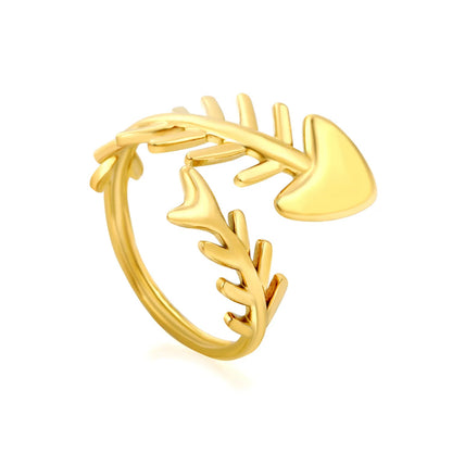 Express Your Boho Spirit with a Lightweight Cutout Fishbone Arrow Ring