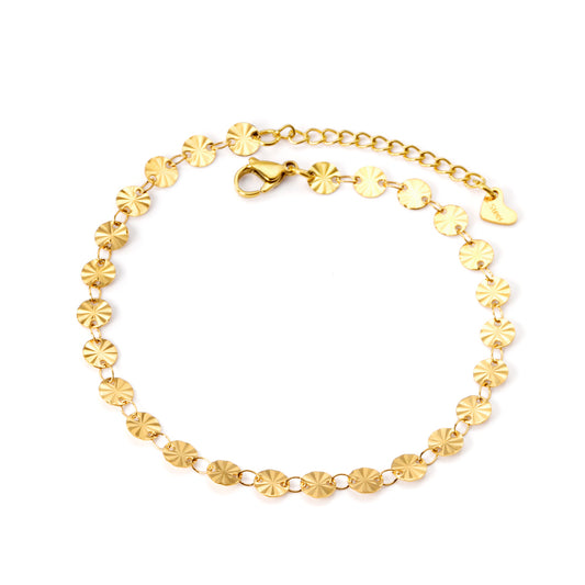 floral blossom anklet gold