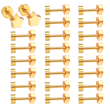 Wholesale Golden Star Shaped Stud Earrings