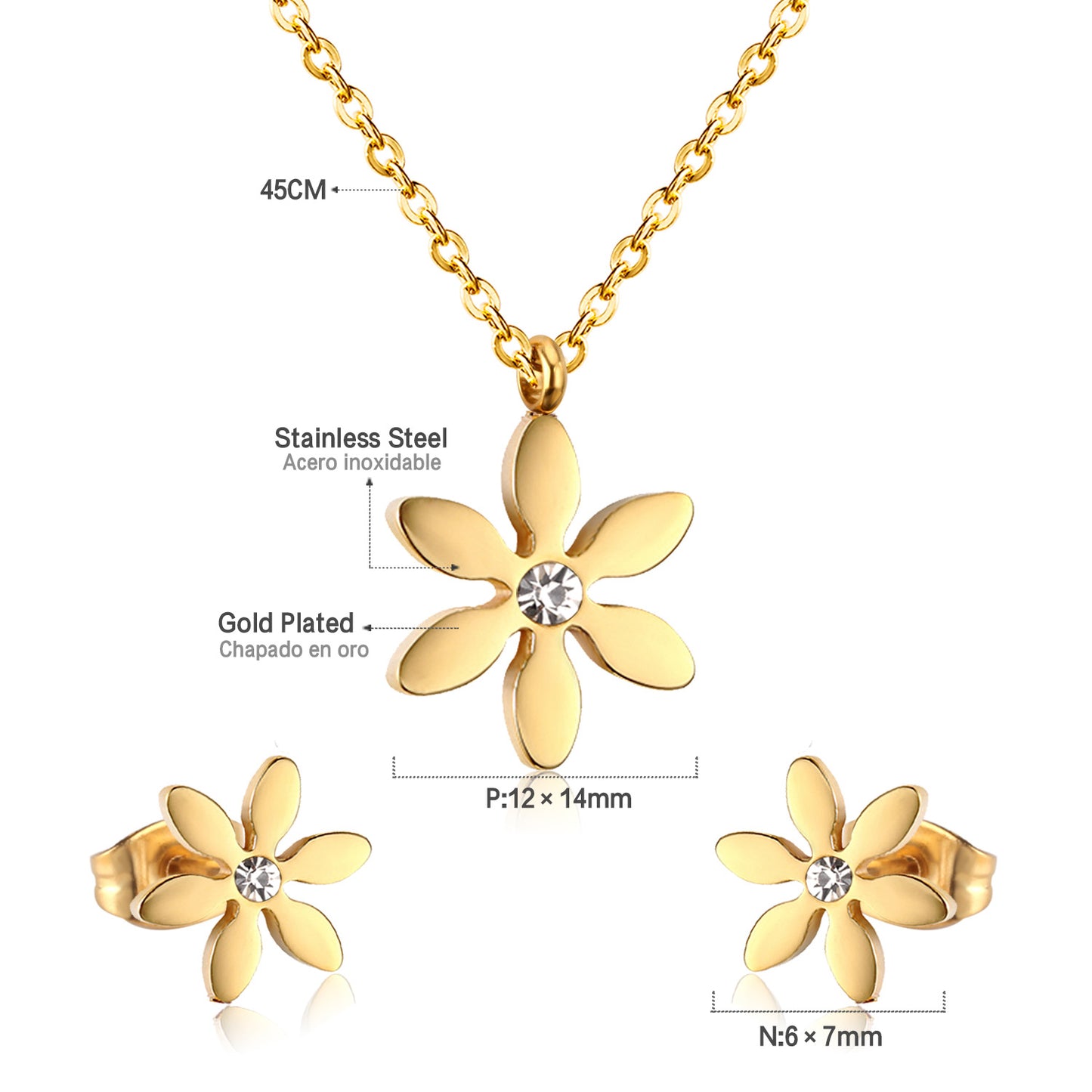 geometric flower jewelry style