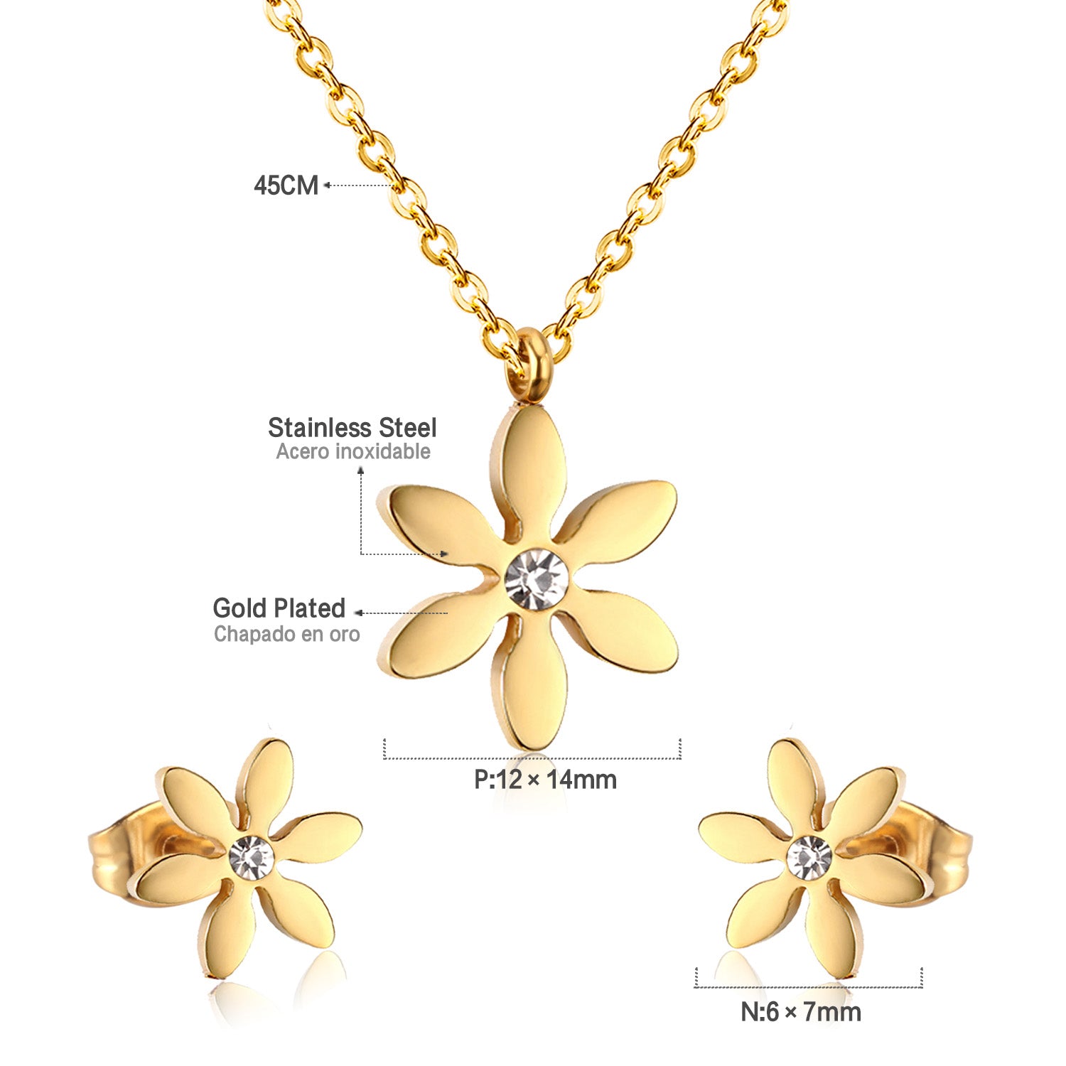geometric flower jewelry style