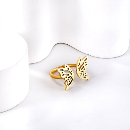 gold butterfly ring styling bohemian garden party jewelry inspiration