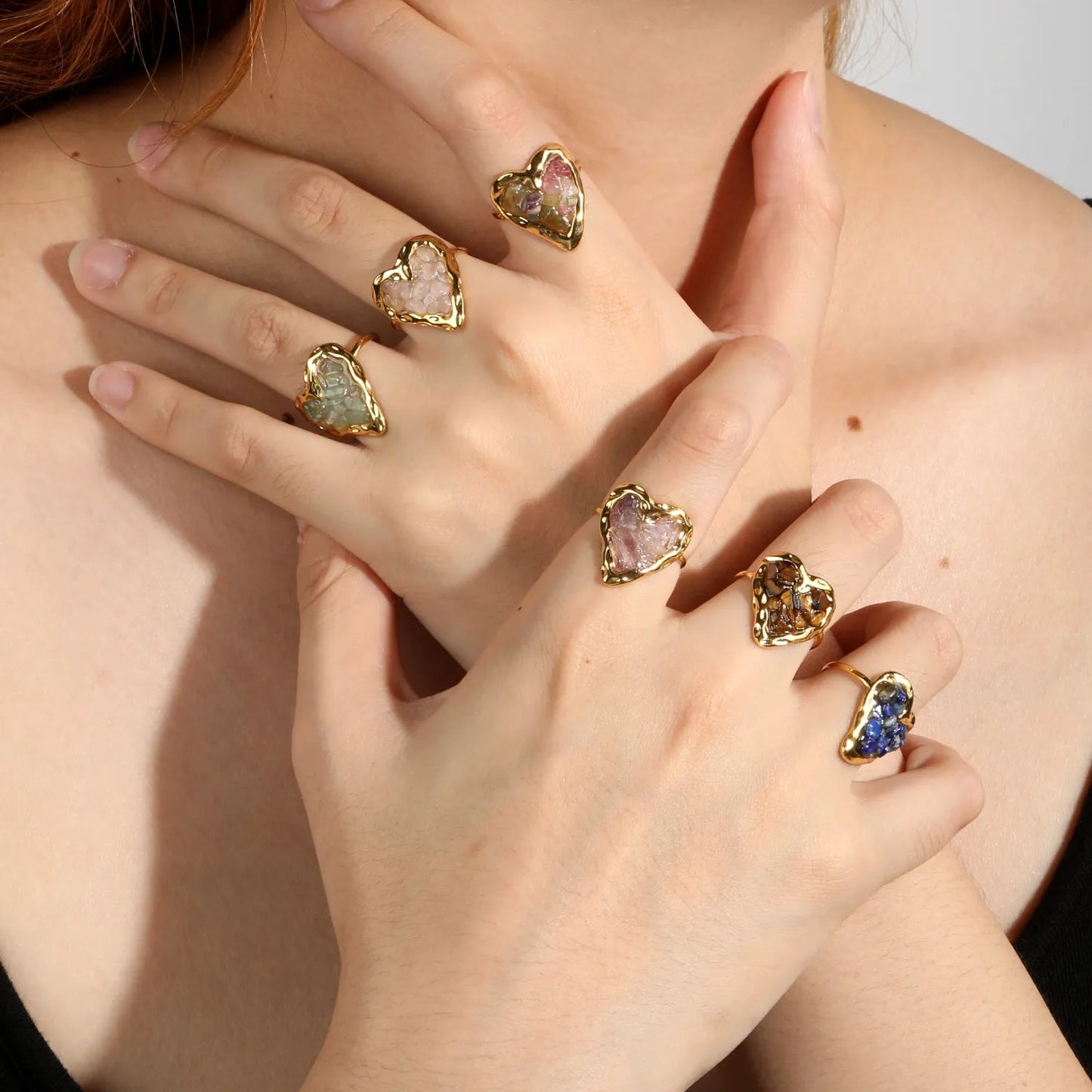 Vibrant Bohemian Summer Accessory Blending Vintage Gold with Raw Gemstones