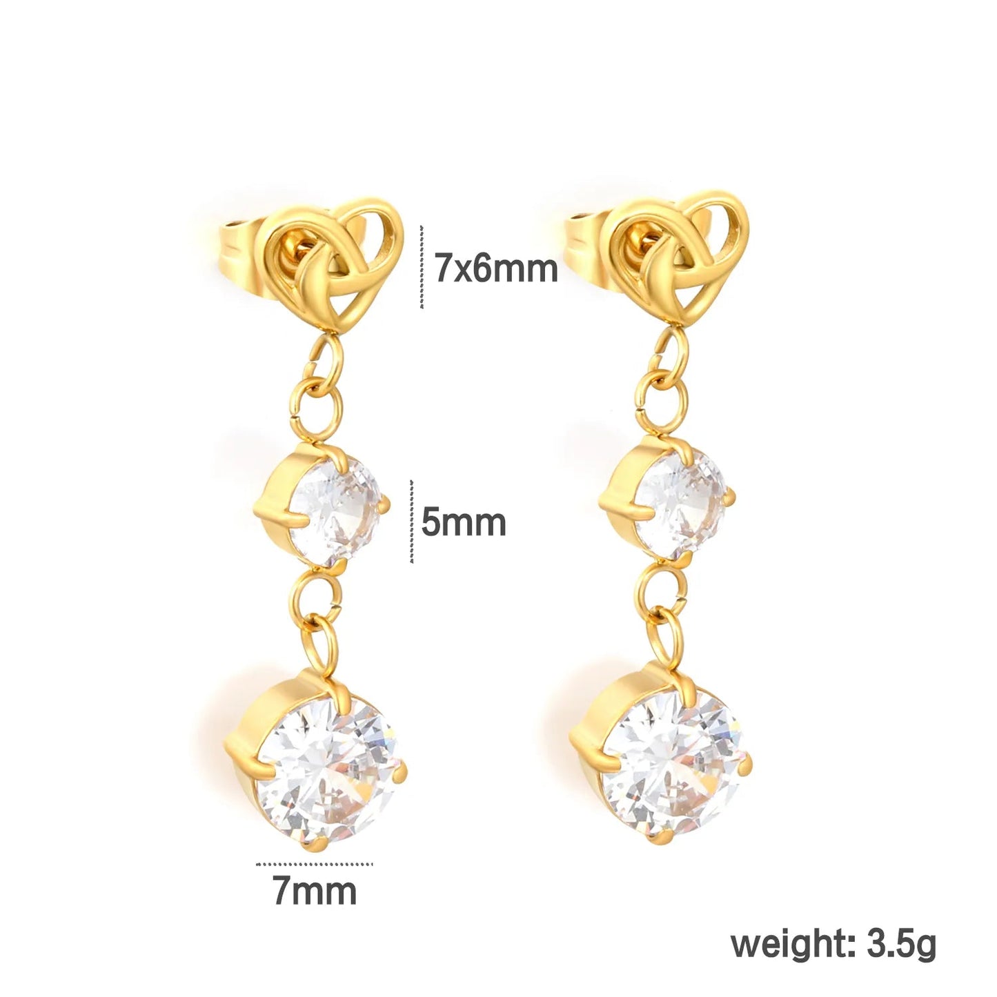 Wholesale double-tier tiered round four-claw CZ studs supplier