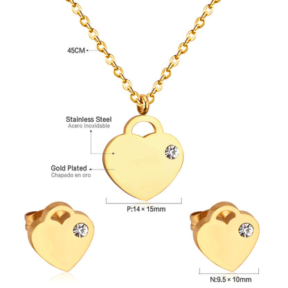 heart pendant measurement diagram